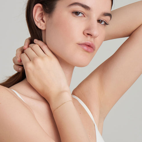 14kt Gold Solid Bar Bracelet